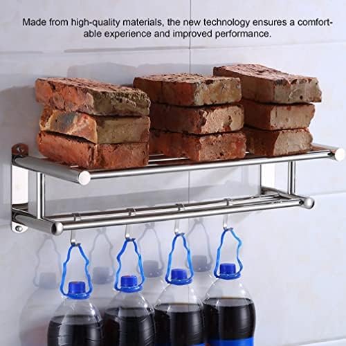 ANNBKA Stainless Steel Wall Mount Towel Holder 40CM - Modern Bathroom Organizer