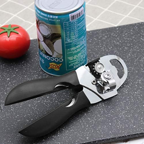Manual Can Opener for Seniors with Soft Handle and Bottle Opener