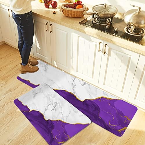 Modern Marble Kitchen Rugs Set