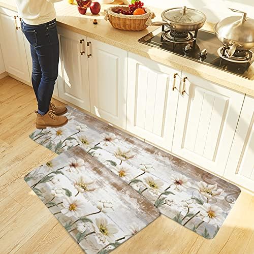 Luxurious Soft Kitchen Bathroom Rugs for Standing Staying Comfy