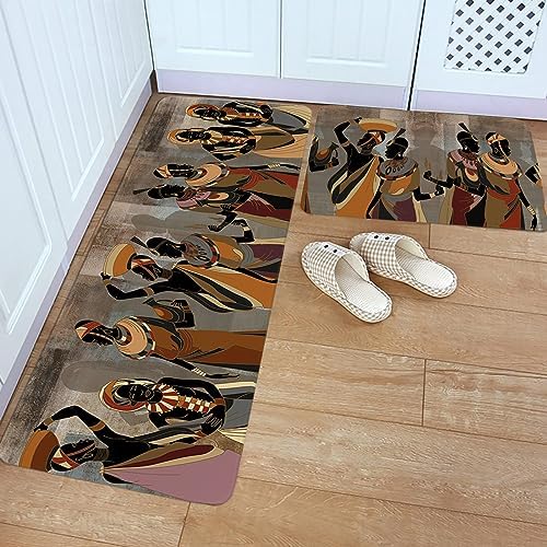 Carosaffe 2-Piece Kitchen Bathroom Mat Set