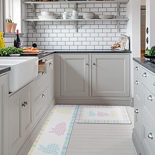 Bamboo Kitchen Rugs Set Blue Pink Yellow More
