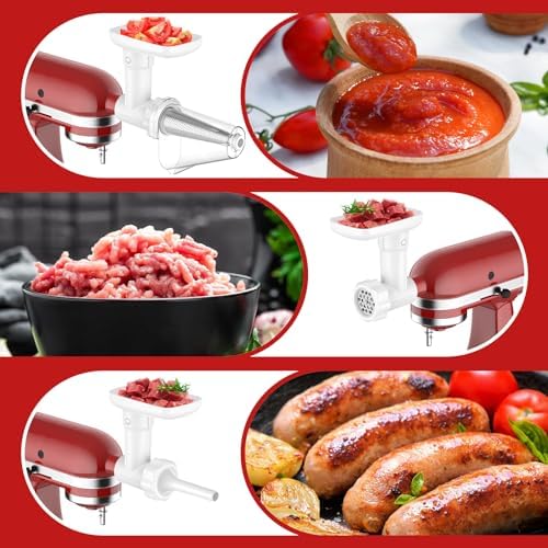 Cofun Meat Grinder Set for KitchenAid Mixer White