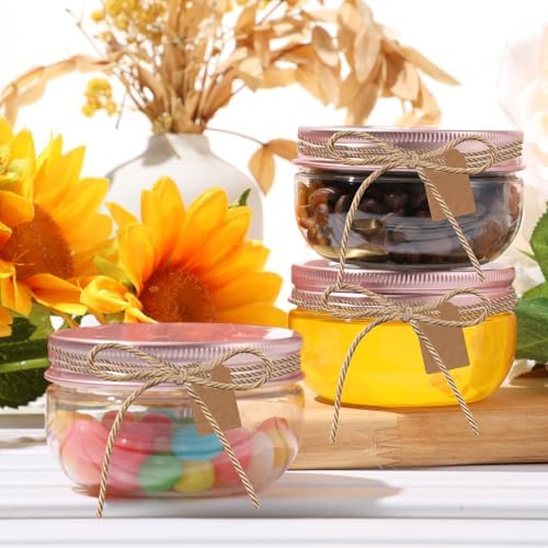24 Mini Canning Jars with Labels and Rope for 1299