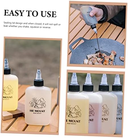 SHOWERORO Leakproof Portable Oil Dispenser Set 4pcs for Camping Kitchen Use