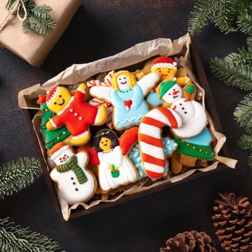 KELOFKO 6 Piece Christmas Cookie Cutter Set