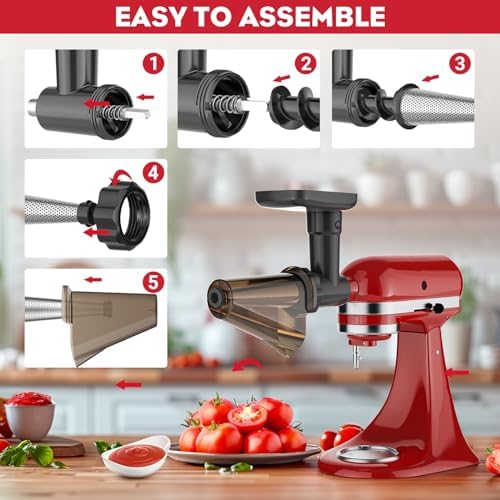 HOZODO Kitchenaid Strainer Grinder Set for Mixers