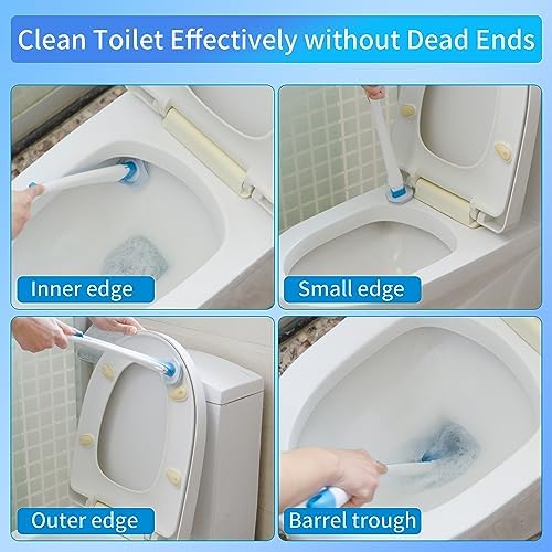 40-Piece Disposable Toilet Brush with Wall-Mounted Compact Storage