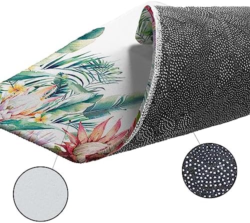 Carosoffe Tropical Kitchen Rugs 2-Pack Soft Non-Slip Absorbent Standing Mats
