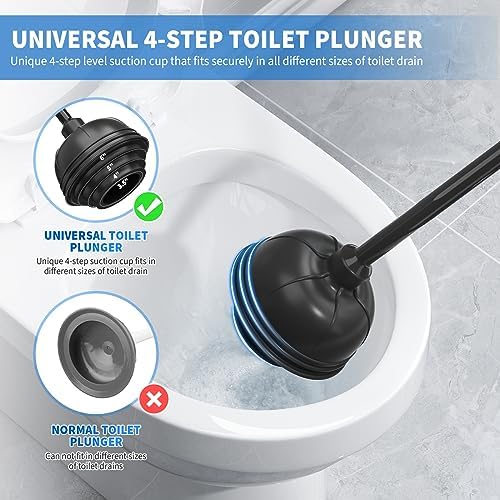 Uptronic Toilet Plunger and Bowl Brush Set