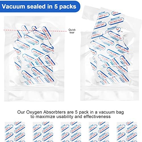 NIKUY500cc Oxygen Absorbers - Extend Food Storage 100 Count
