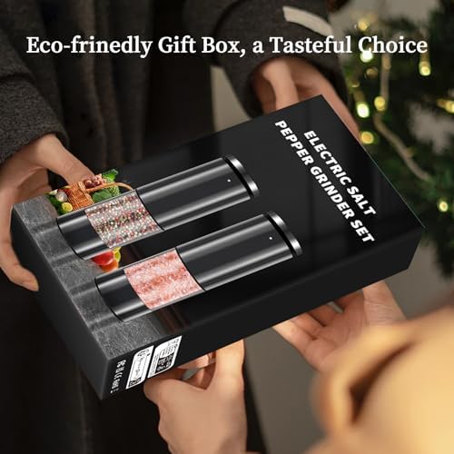 Electric Salt and Pepper Grinder Set with LED Light