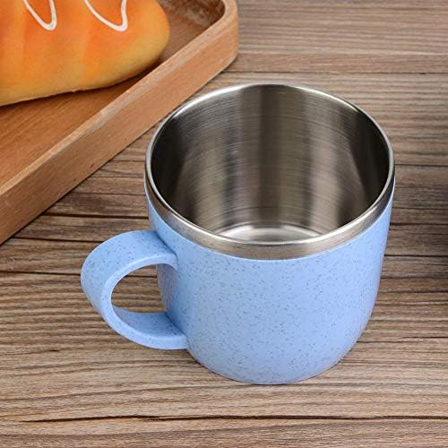 220ml Insulated Coffee Cup with Wheat Straw Shell