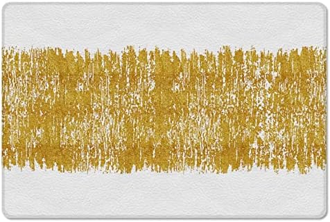 Yellow Antifatigue Kitchen Mat with Memory Foam and Antimicrobial 18x59 inches