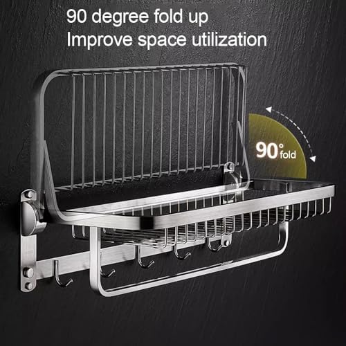 Wall-Mounted Towel Holder 304 Stainless Steel Towel Rack 50cm x Brushed