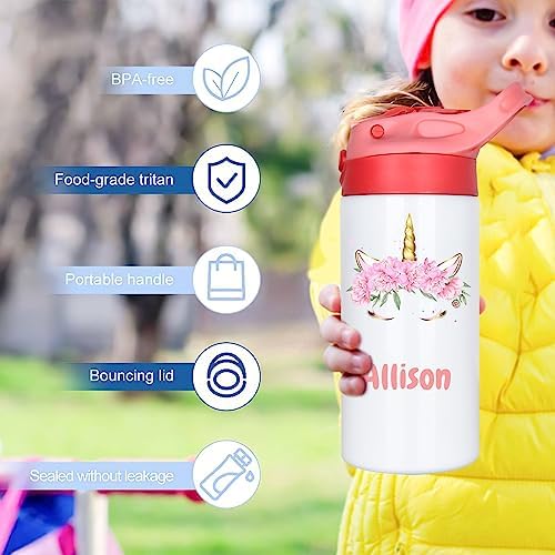Bring Them Along 12oz Custom Insulated Stainless Steel Water Bottle for Kids