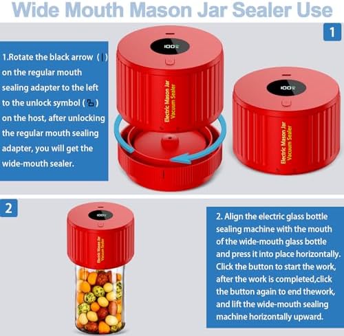 LOVE MOMENT Electric Mason Jar Vacuum Sealer Kit