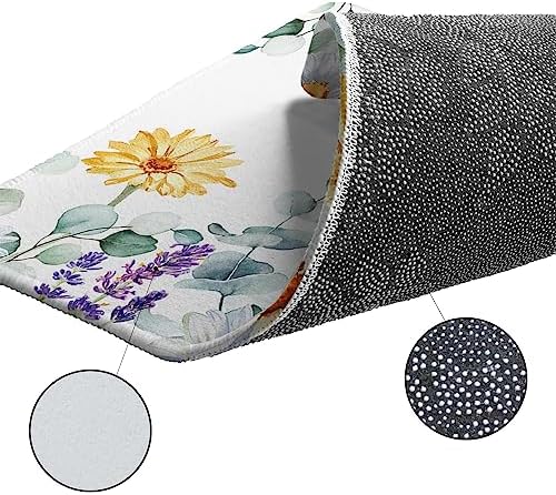 Daisy Lavender Kitchen Rug