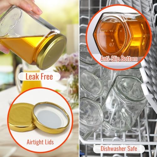 AuroTrends 9oz 6-Pack Honey Jars Set