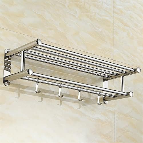 ANNBKA Stainless Steel Wall Mount Towel Holder 40CM - Modern Bathroom Organizer