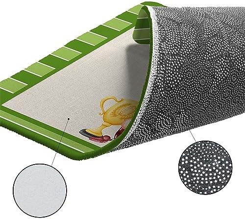 Carosoffe Football Game Day Kitchen Rugs 2 Set - Soft Non-Slip Absorbent