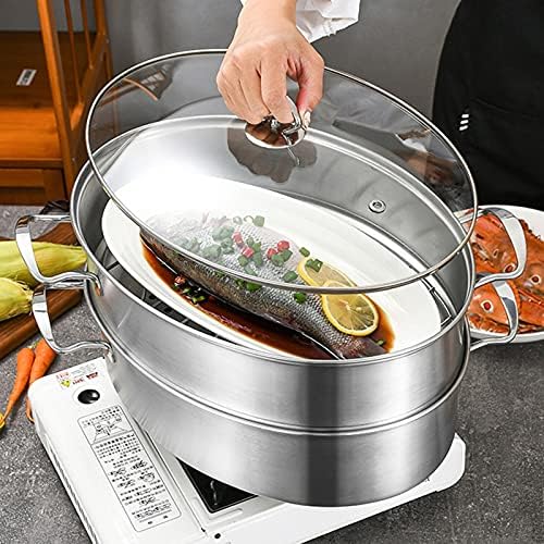 Stainless Steel Oval Fish Steamer with Extra Parts