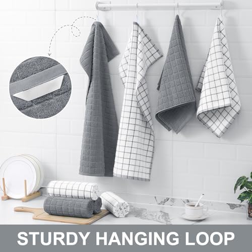 Homaxy Premium Cotton Kitchen Towels 16x28