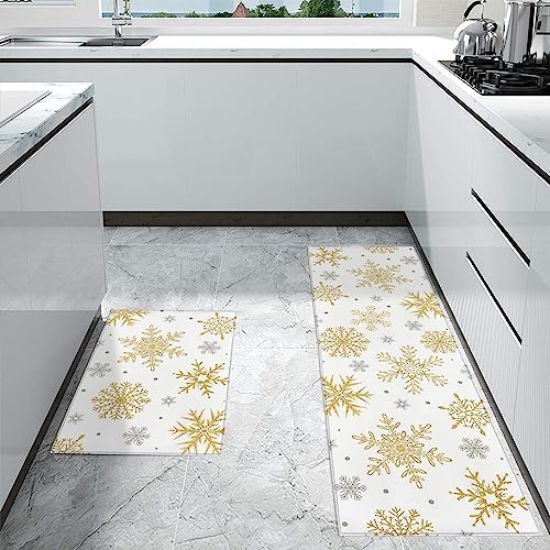 SODIKA Kitchen Rugs Anti-Fatigue Non-Slip Christmas Design