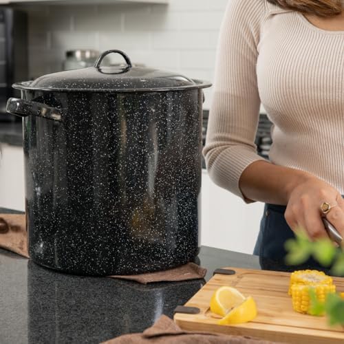 Versatile 155 qt Enameled Steel Steamer for Cooking