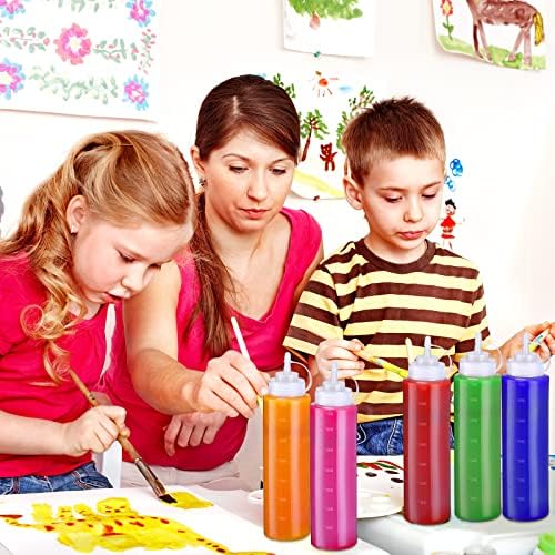 24-Piece 24 oz Squeeze Bottle Set Leak-Proof Condiment Holders