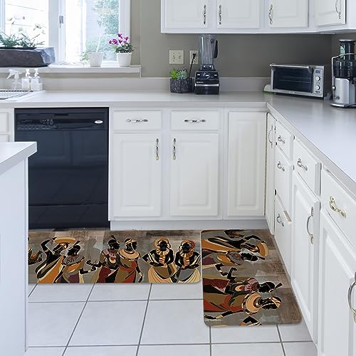 Carosaffe 2-Piece Kitchen Bathroom Mat Set