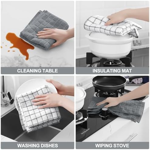 Homaxy Premium Cotton Kitchen Towels 16x28