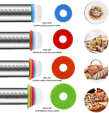 Adjustable Stainless Steel Rolling Pin Set