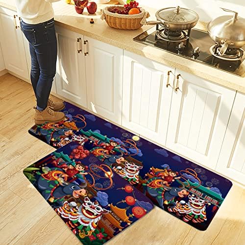 Lion Dance Kitchen and Bathroom Standing Mats