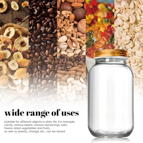 Mason Jars 5oz to 32oz Quart Wide Mouth With Airtight Lids