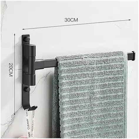 Compact Nordic Black Rotating Towel Holder