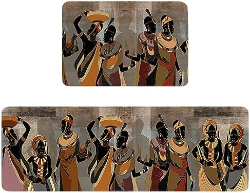 Carosaffe 2-Piece Kitchen Bathroom Mat Set
