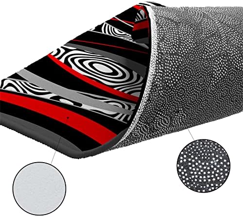 Stunning Geometric Kitchen Rugs 2-Pack Black White