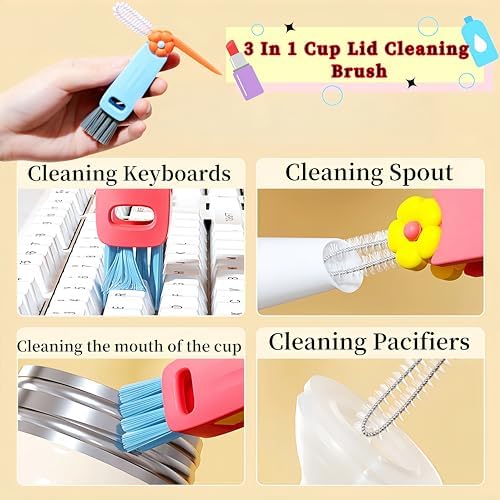 BOBYK 3-in-1 Cup Lid Cleaning Brush Set 2024