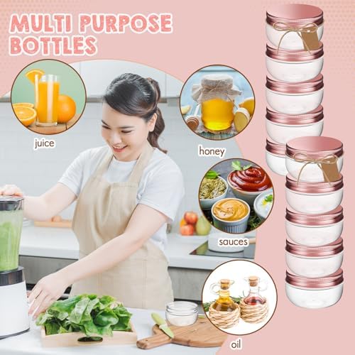 24 Mini Canning Jars with Labels and Rope for 1299