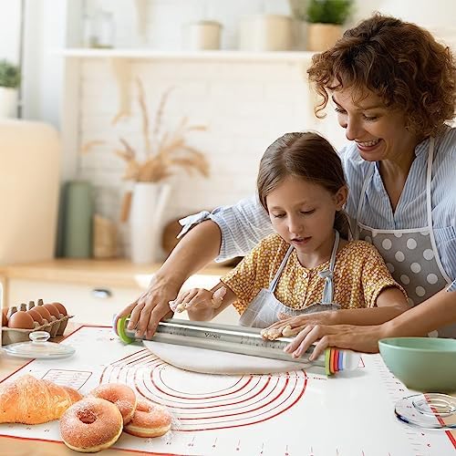 Adjustable Stainless Steel Rolling Pin Set