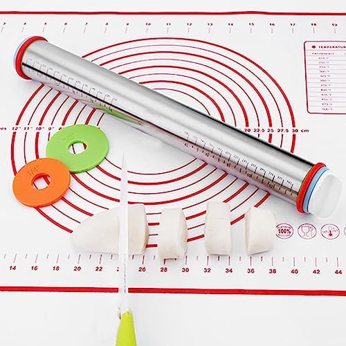 Adjustable Stainless Steel Rolling Pin Set