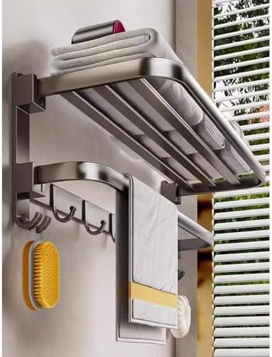 ANNBK A Aluminum Towel Shelf for Bathrooms