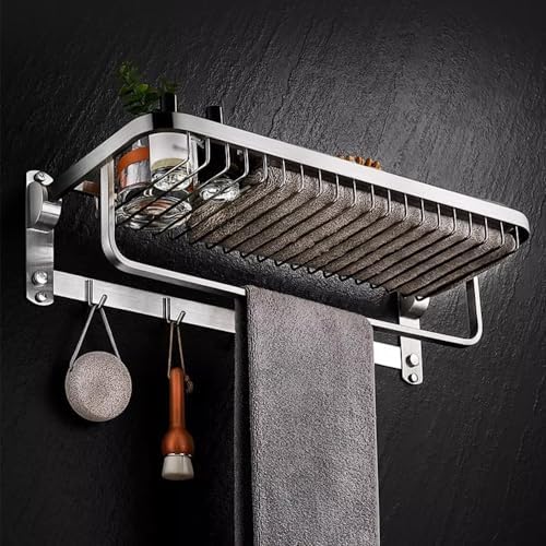 Wall-Mounted Towel Holder 304 Stainless Steel Towel Rack 50cm x Brushed