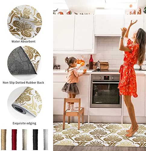 2Pcs Kitchen Rugs Anti Slip Non Slip Runner Mats for Sink Laundry