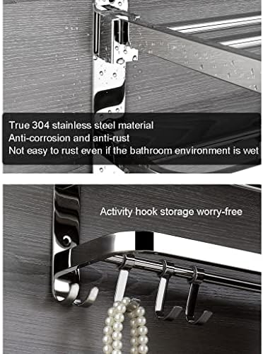 ANNBK Stainless Steel Folding Towel Shelf 48CM