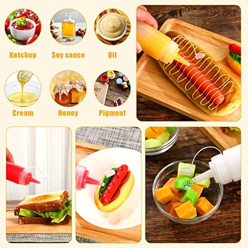 Hoolerry 32-Pack 4oz Squeegee Bottles for Home Kitchen Needs