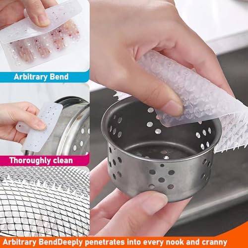 TORMEN Silicone Vegetable Brush 4-Piece Multicolour Set Ergonomic Design for Kitchen