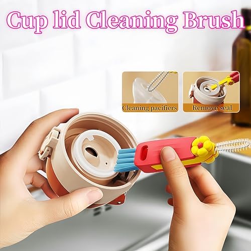 BOBYK 3-in-1 Cup Lid Cleaning Brush Set 2024
