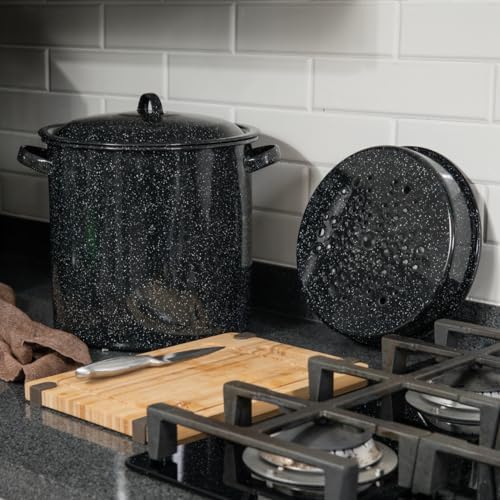 Versatile 155 qt Enameled Steel Steamer for Cooking